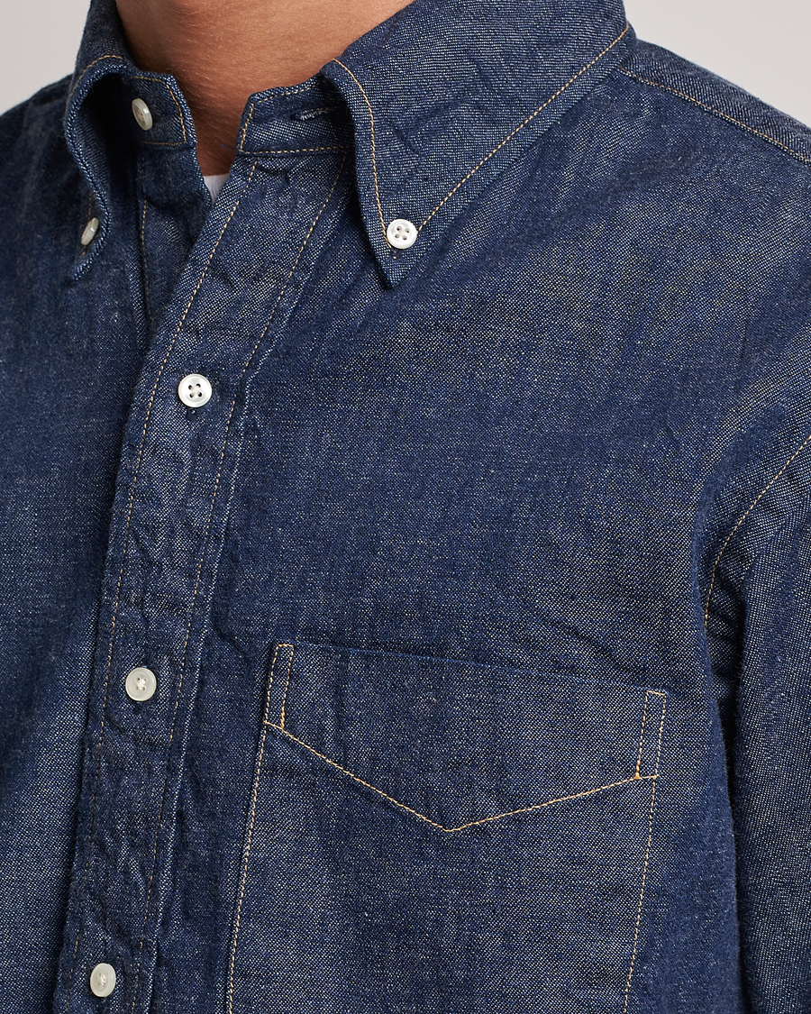 Men | Shirts | orSlow | Denim Button Down Shirt One Wash
