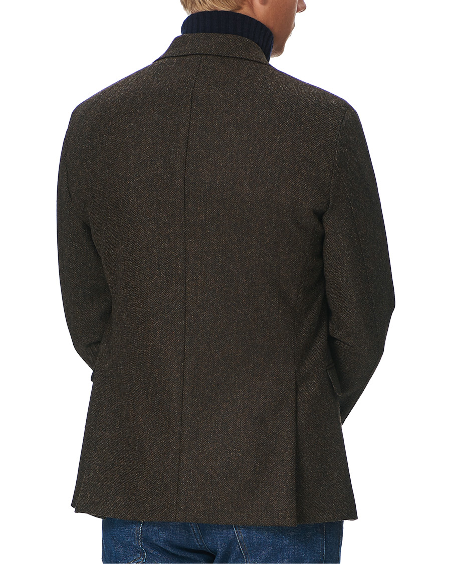 Men | Blazers | Oscar Jacobson | Fogerty Moon Herringbone Tweed Blazer Brown