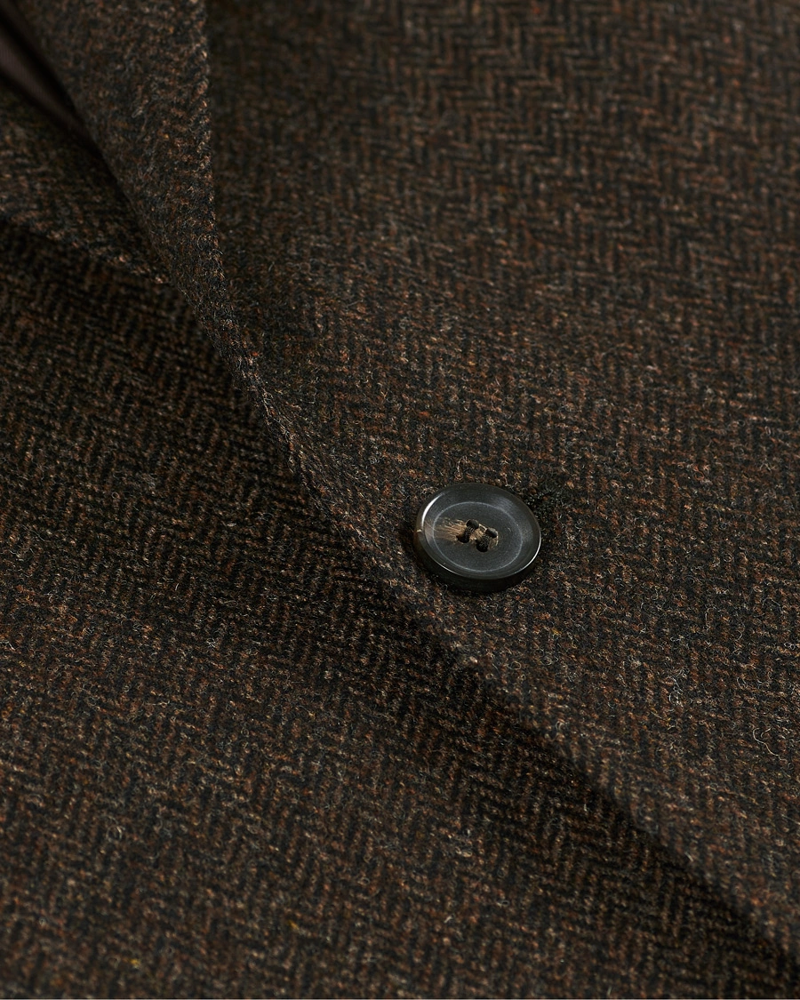 Men | Blazers | Oscar Jacobson | Fogerty Moon Herringbone Tweed Blazer Brown