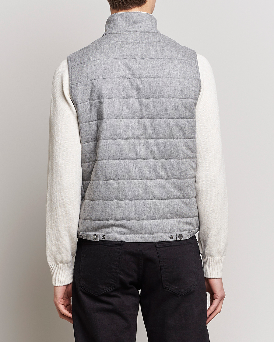 Men | Coats & Jackets | Oscar Jacobson | Liner EVO Flannel Waistcoat Light Grey
