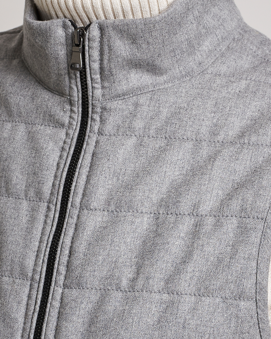 Men | Coats & Jackets | Oscar Jacobson | Liner EVO Flannel Waistcoat Light Grey