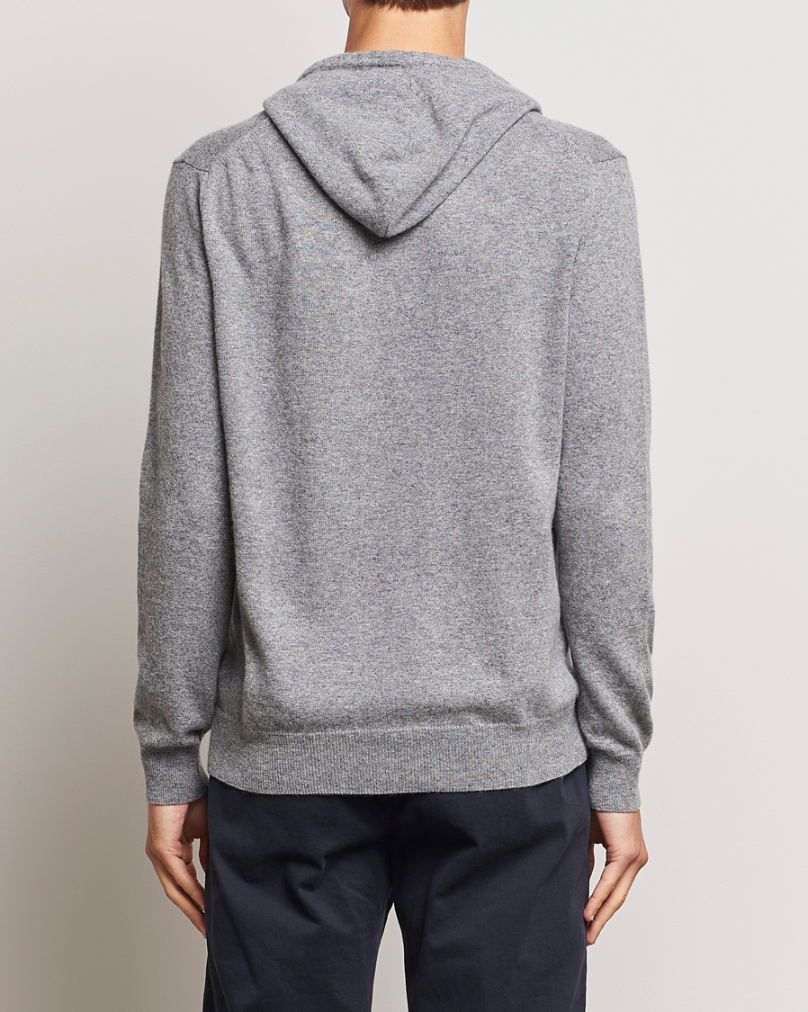 Men | Sweaters & Knitwear | Oscar Jacobson | Pascal Wool/Cashmere Hoodie Light Grey