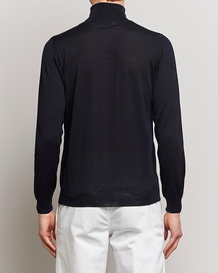 Men | Sweaters & Knitwear | Oscar Jacobson | Cole Extra Fine Merino Rollneck Navy