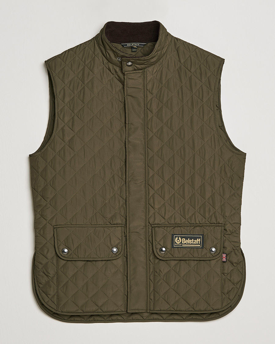 Men | Gilets | Belstaff | Waistcoat Quilted Faded Olive