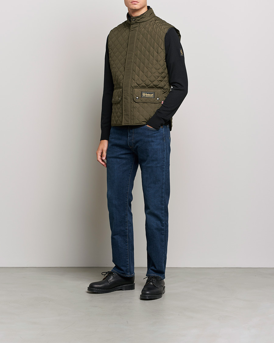 Men | Autumn Jackets | Belstaff | Waistcoat Quilted Faded Olive
