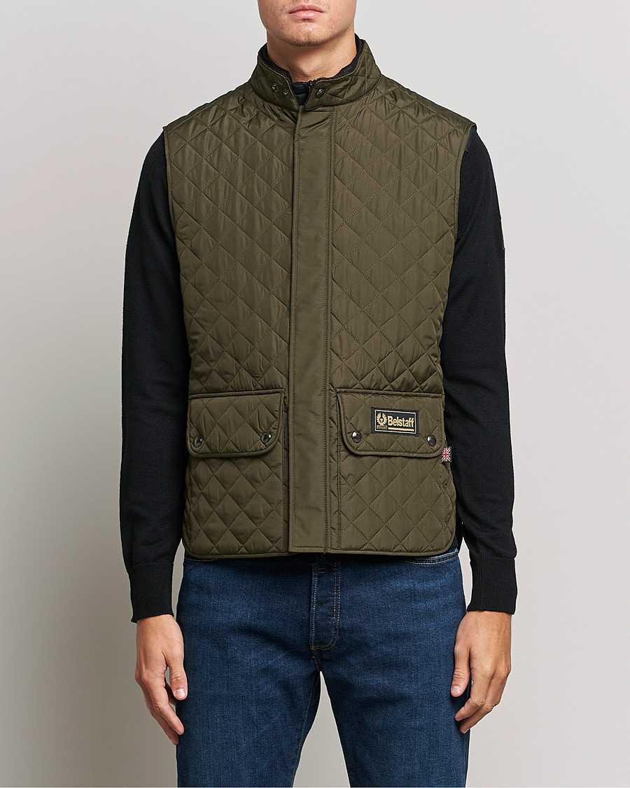 Ydmyg blanding Trofast Belstaff Waistcoat Quilted Faded Olive at CareOfCarl.com