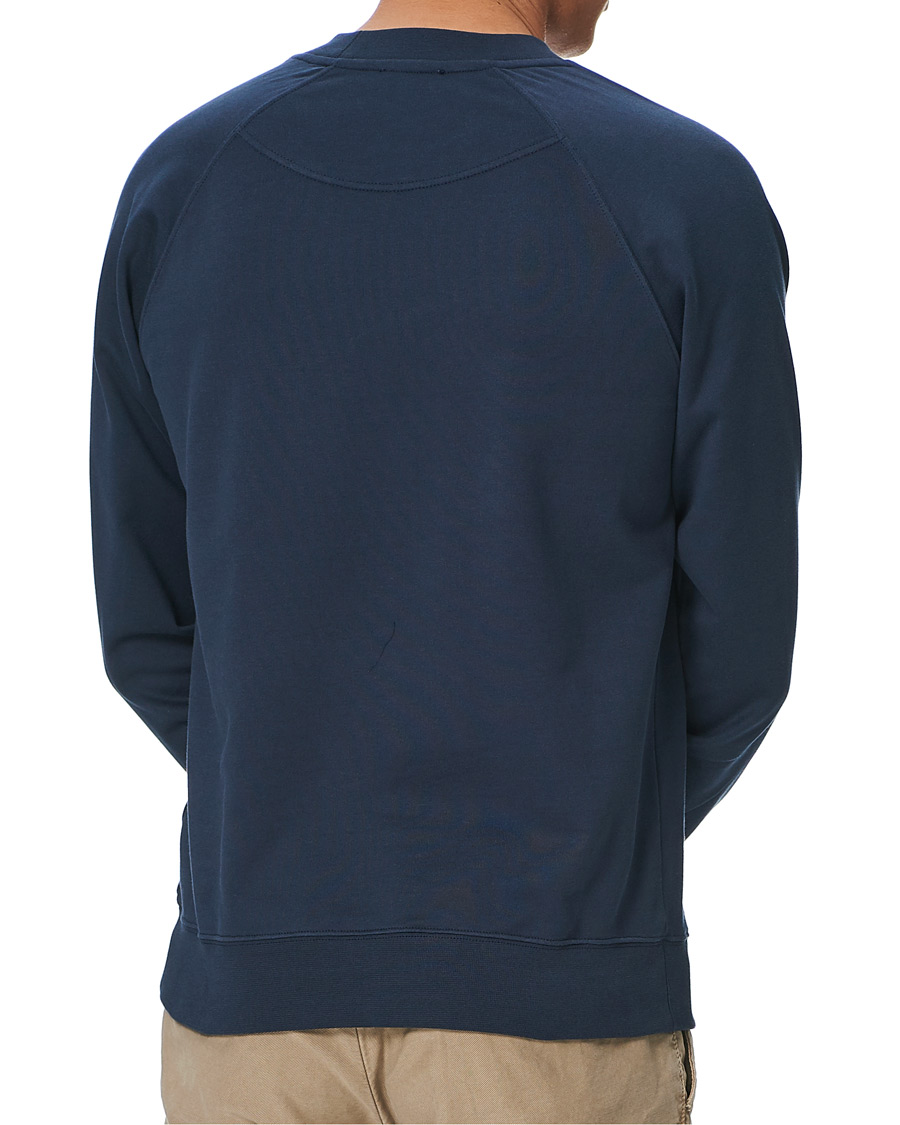 Men | Sweaters & Knitwear | Sunspel | Sea Island Cotton Loopback Raglan Sweatshirt Navy