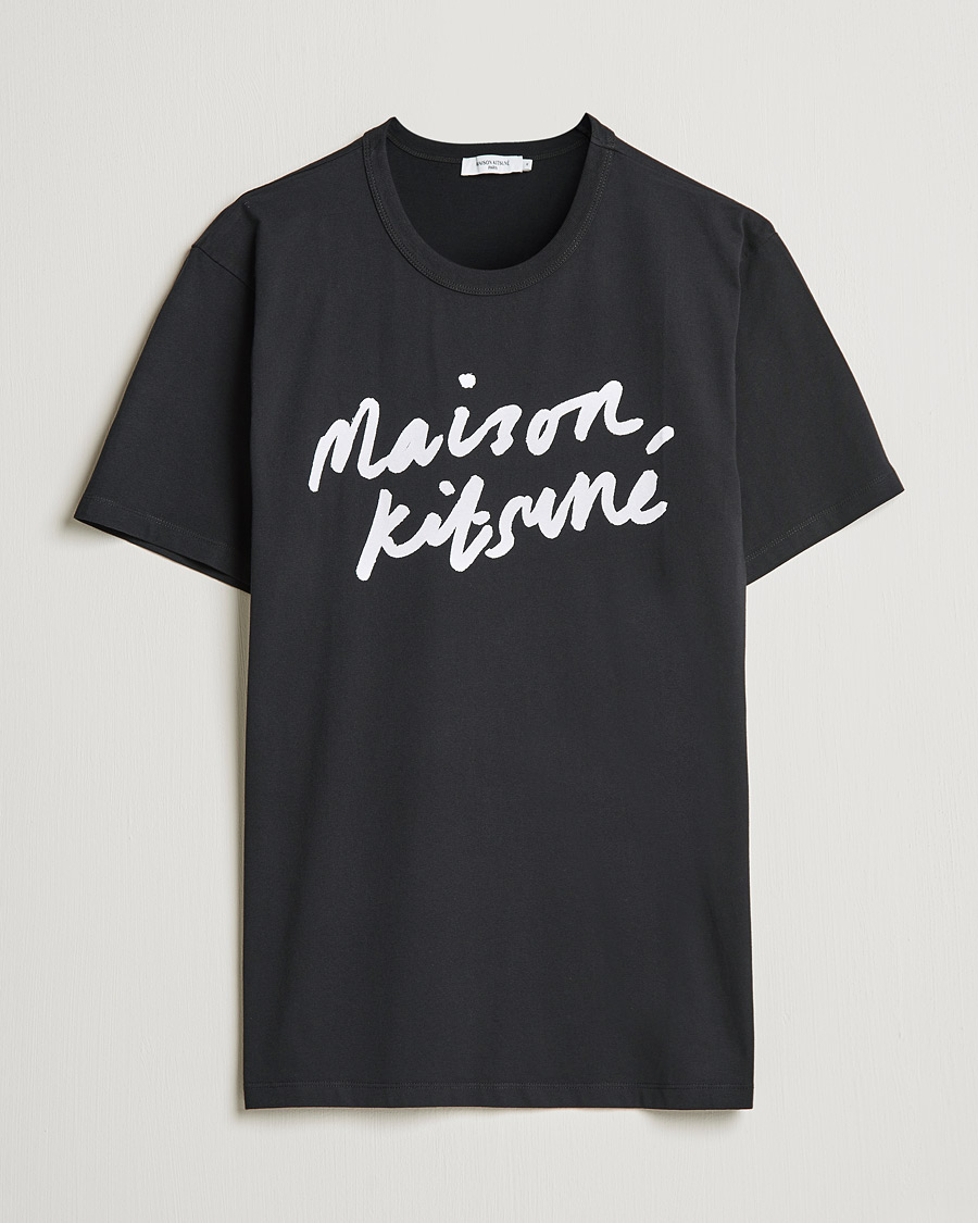 Men | T-Shirts | Maison Kitsuné | Handwriting Tee Black
