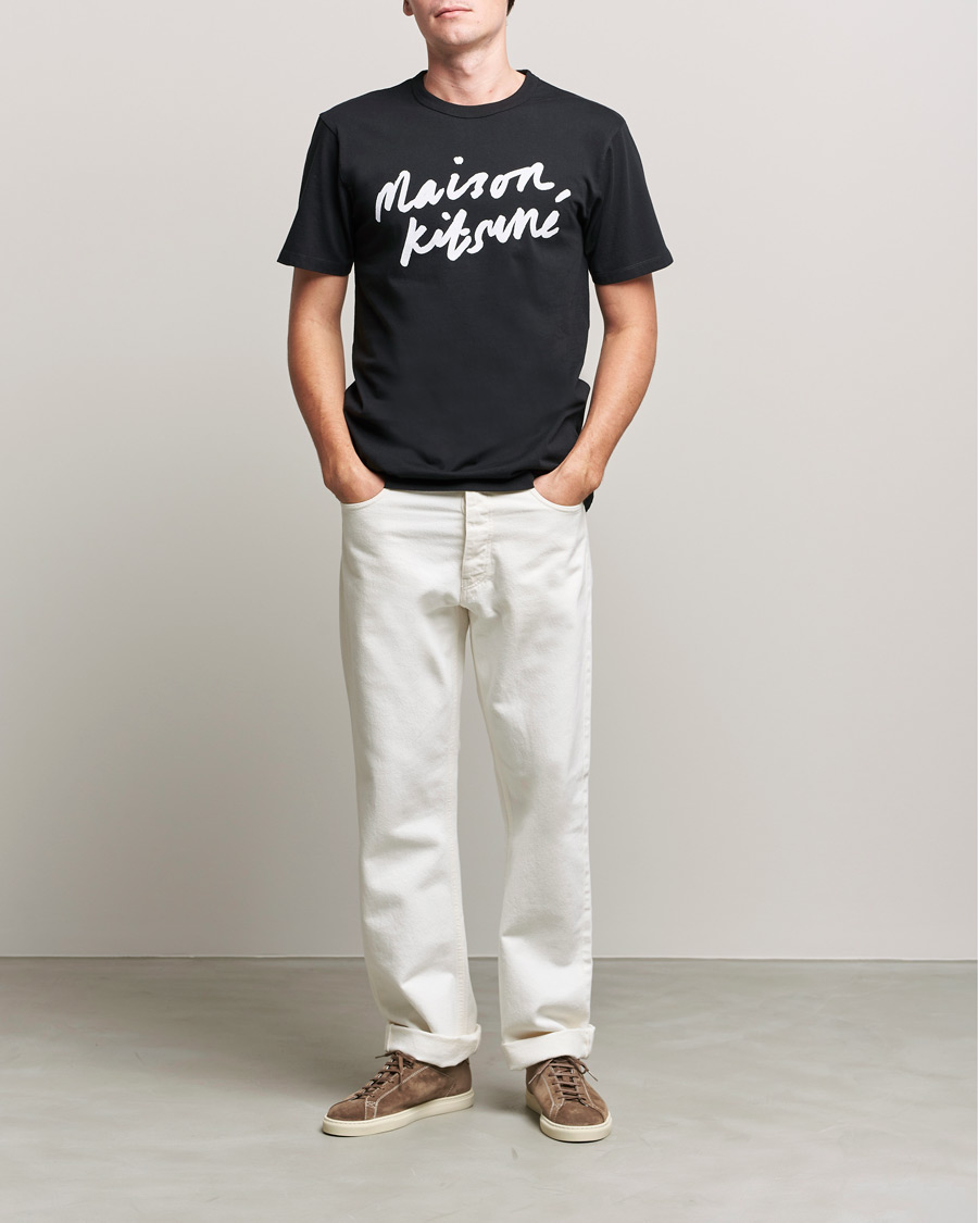 Men | T-Shirts | Maison Kitsuné | Handwriting Tee Black