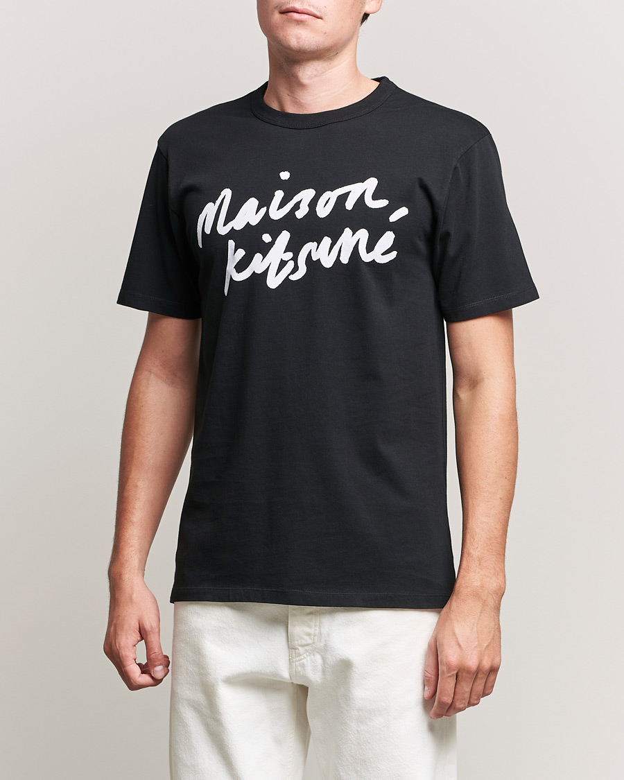Men | T-Shirts | Maison Kitsuné | Handwriting Tee Black