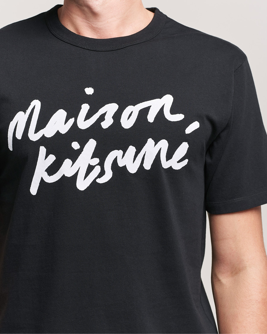 Men | T-Shirts | Maison Kitsuné | Handwriting Tee Black