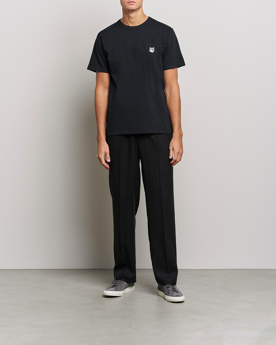 Men | T-Shirts | Maison Kitsuné | Grey Fox Head Tee Black