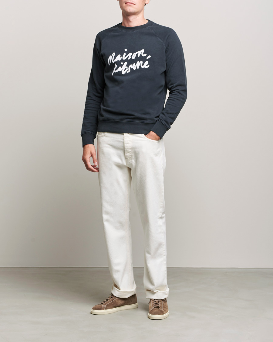 Men | Grey sweatshirts | Maison Kitsuné | Handwriting Sweatshirt Anthracite