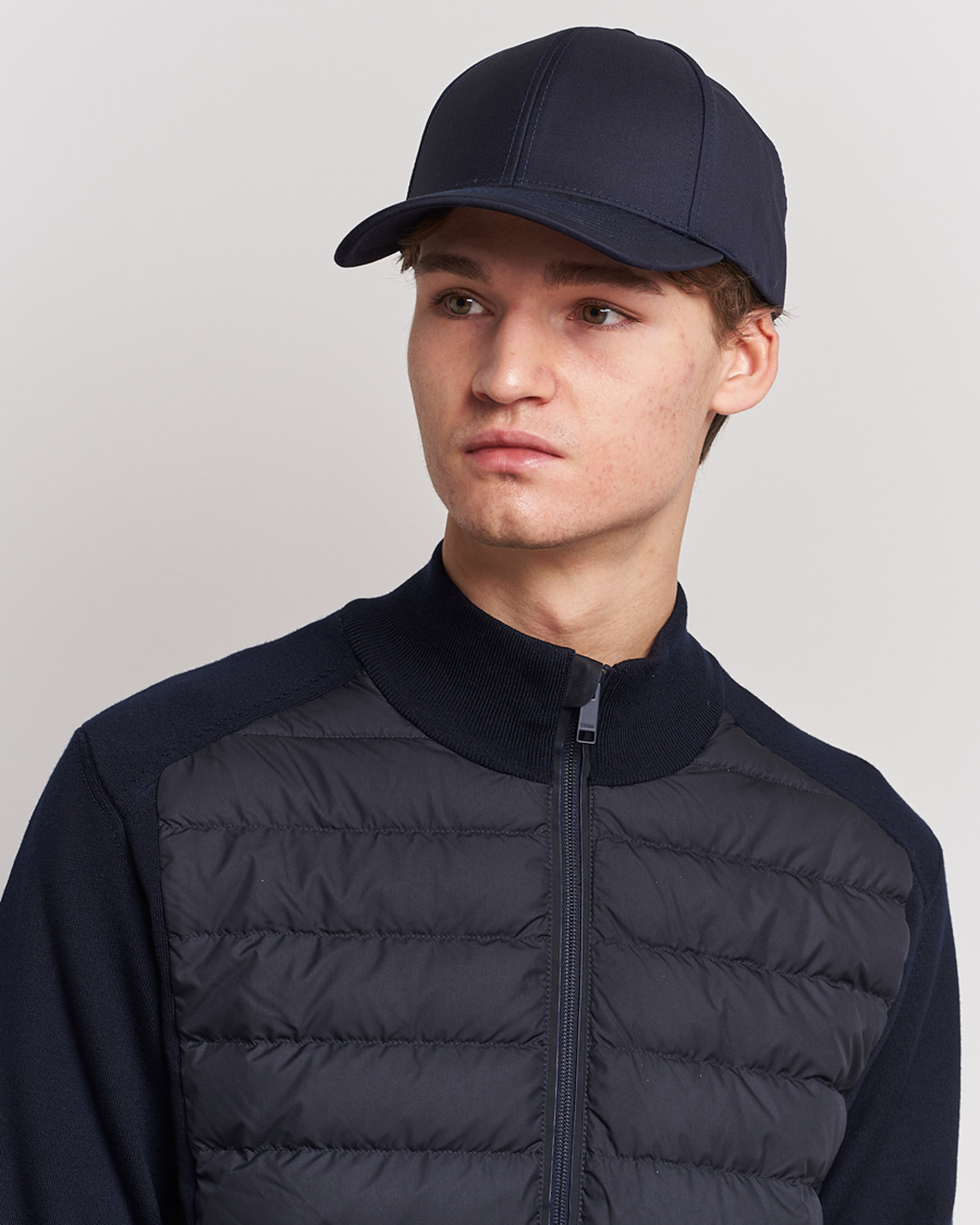 Men |  | Varsity Headwear | Wool Tech Baseball Cap Navy