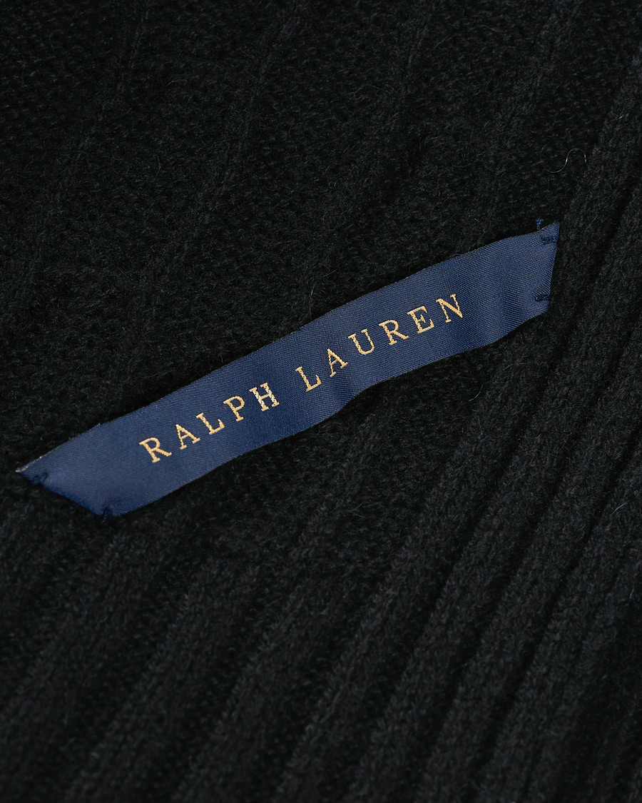 Men |  | Ralph Lauren Home | Cable Knitted Cashmere Throw Midnight Black