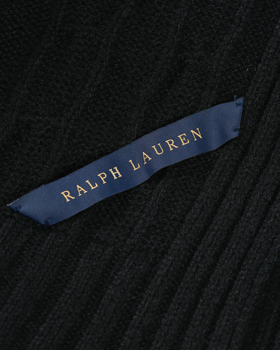 Men | Home | Ralph Lauren Home | Cable Knitted Cashmere Throw Midnight Black