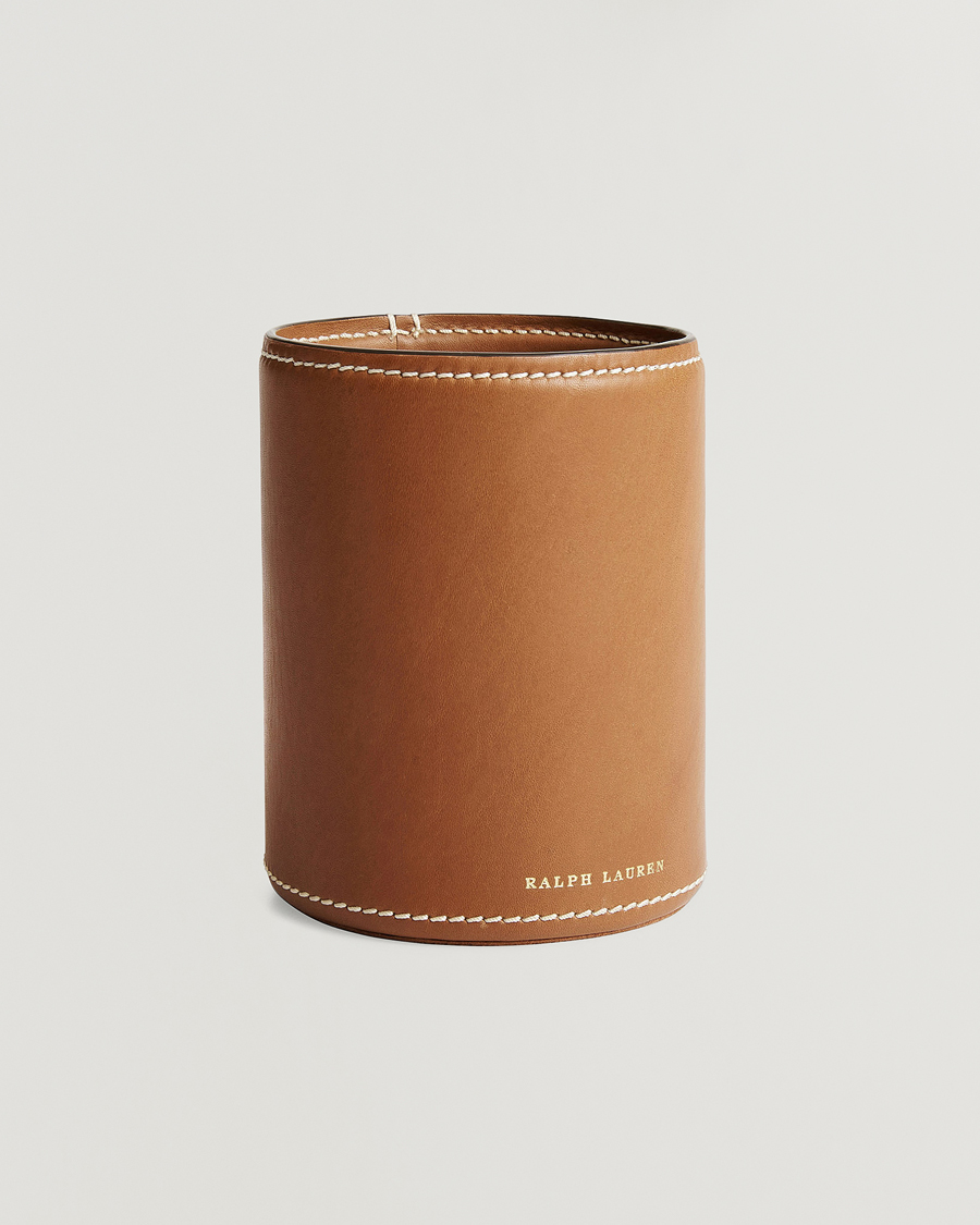 Men | Home | Ralph Lauren Home | Brennan Leather Pencil Cup Saddle Brown