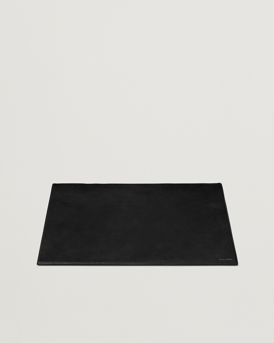 Men | Home | Ralph Lauren Home | Brennan Small Leather Desk Blotter Black