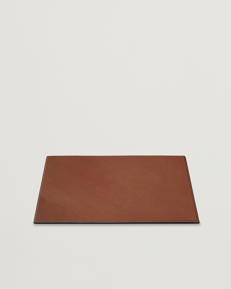 Men | Home | Ralph Lauren Home | Brennan Small Leather Desk Blotter Saddle Brown