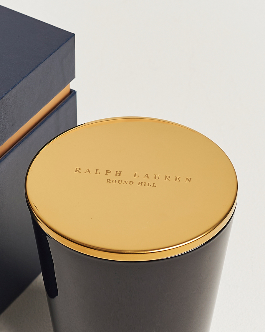 Men | Scented Candles | Ralph Lauren Home | Round Hill Single Wick Candle Navy/Gold