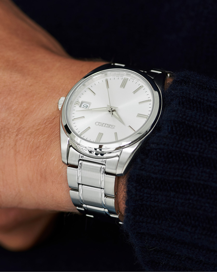 Men | Watches | Seiko | Sapphire 40mm Steel Silver Dial