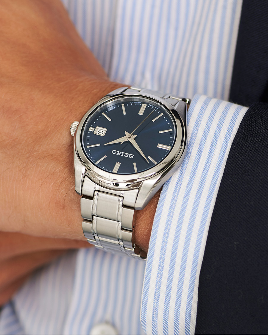 Men | Watches | Seiko | Sapphire 40mm Steel Blue Dial
