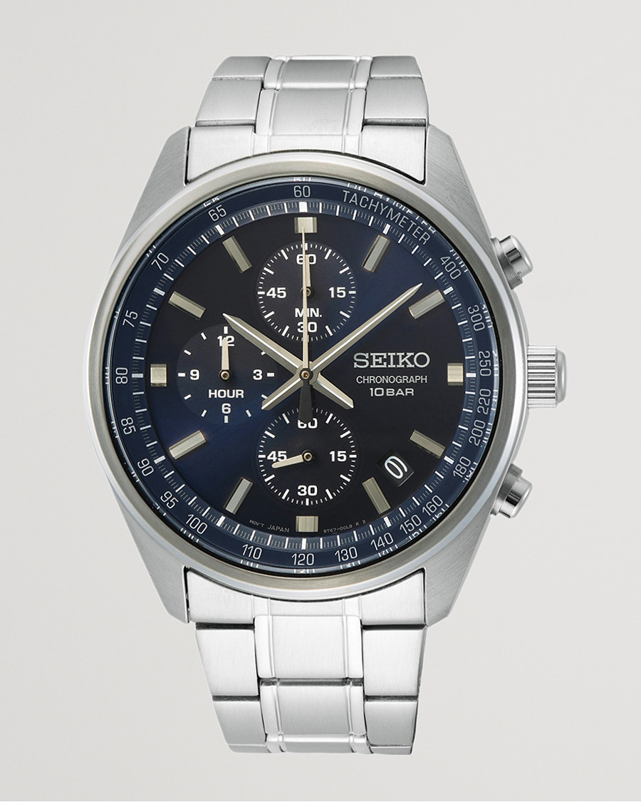 Men | Watches | Seiko | Chronograph 42mm Steel Blue Dial