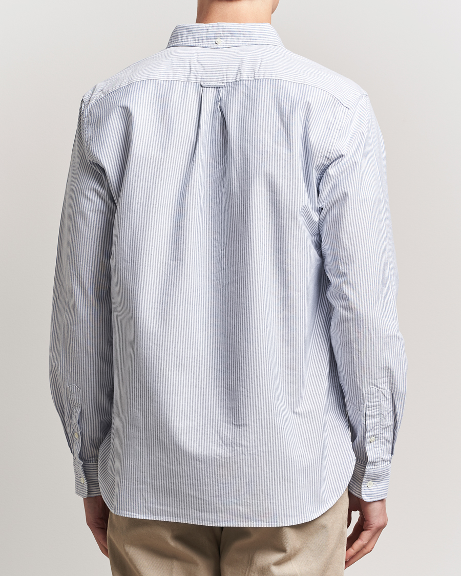Men | Shirts | BEAMS PLUS | Oxford Button Down Shirt Blue Stripe