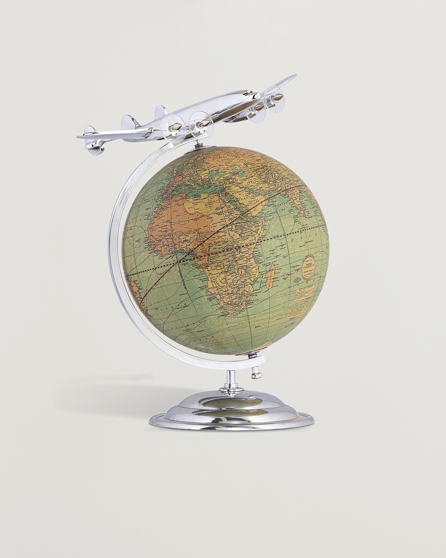 Men | Home | Authentic Models | On Top Of The World Globe and Plane Silver
