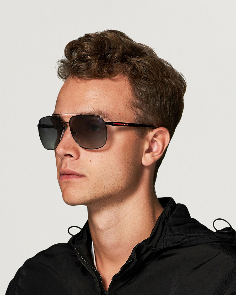 Men | Aviator Sunglasses | Prada Linea Rossa | 0PS 55VS Sunglasses Black