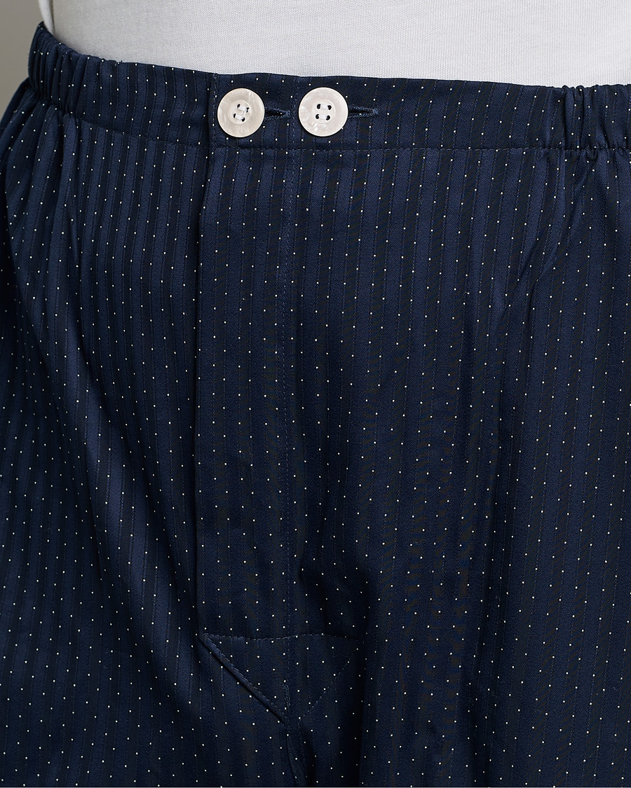 Men | Pyjamas & Robes | Derek Rose | Royal Piped Cotton Pyjama Set Navy
