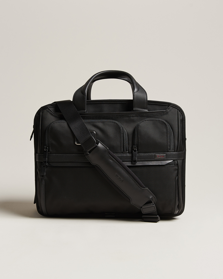 TUMI Alpha 3 Expandable Organizer Laptop Brief Black at