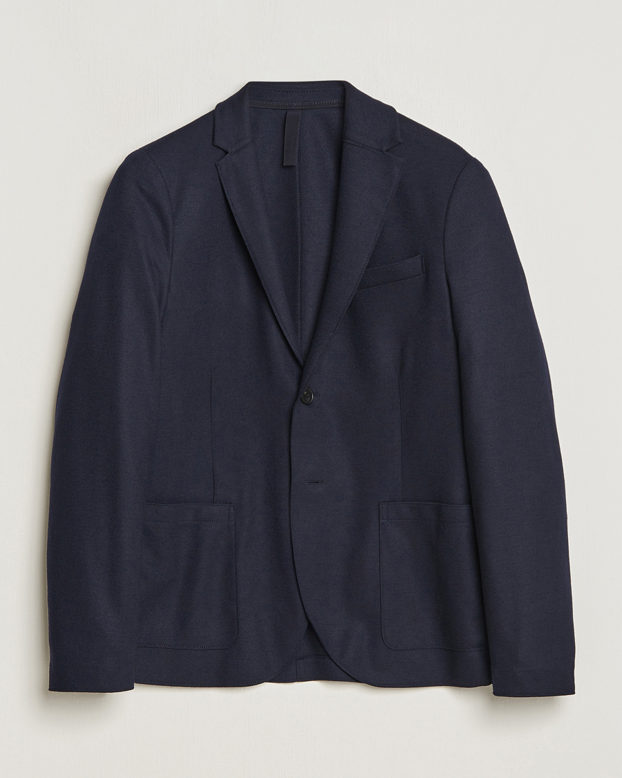 Men | Blazers | Harris Wharf London | Two Button Vented Superfine Merino Blazer Navy