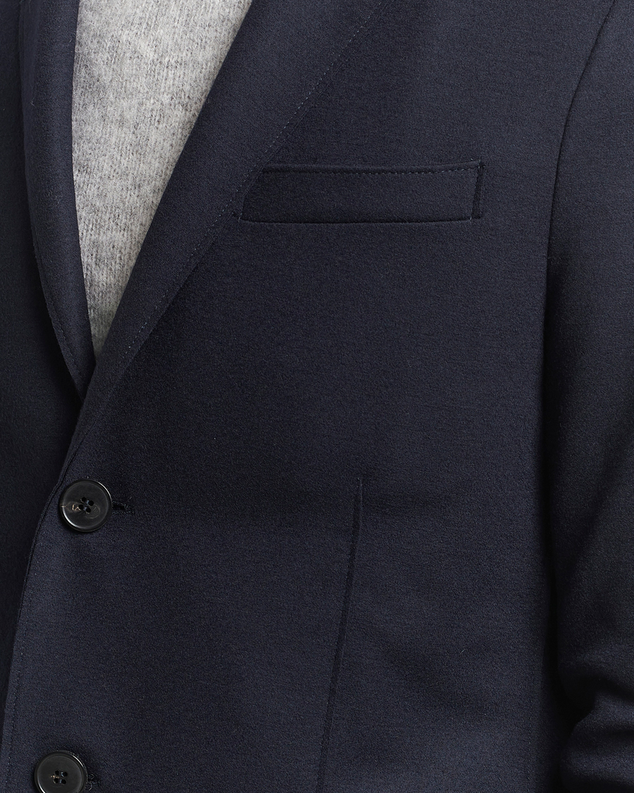 Men | Blazers | Harris Wharf London | Two Button Vented Superfine Merino Blazer Navy