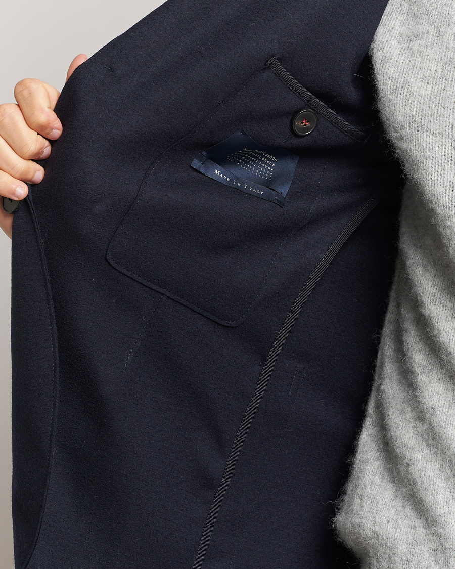 Men | Blazers | Harris Wharf London | Two Button Vented Superfine Merino Blazer Navy