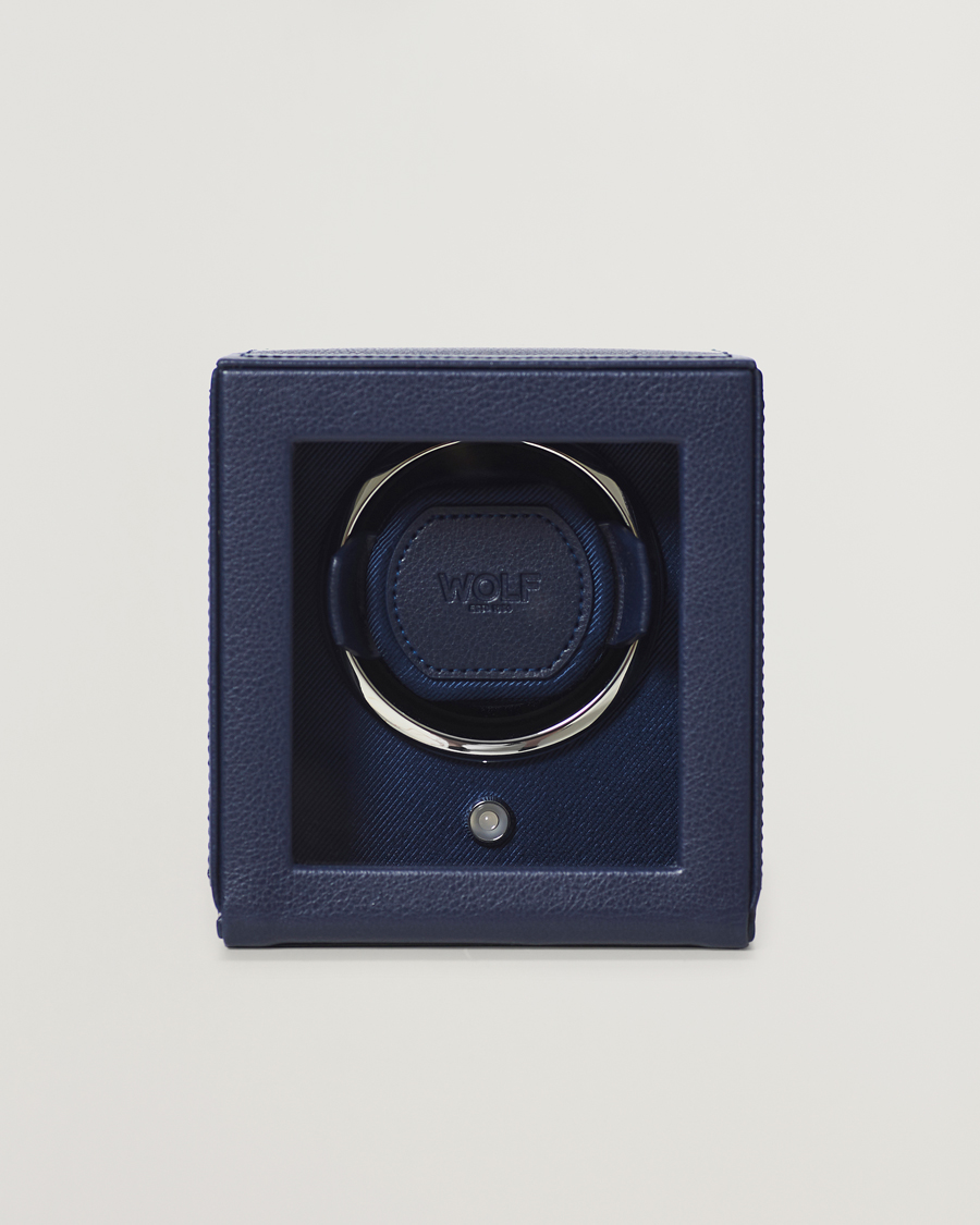 Men | Watch & Jewellery Boxes | WOLF | Cub Single Winder With Cover Navy