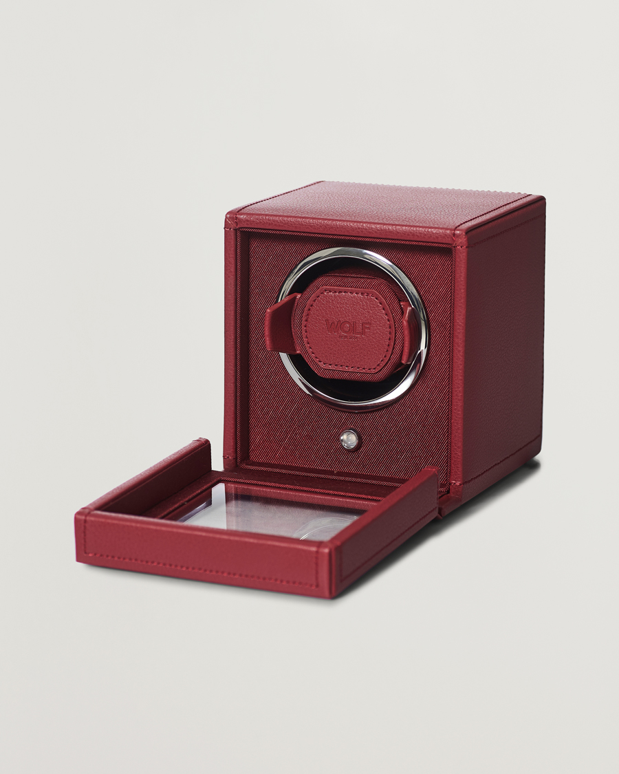 Men | WOLF Cub Single Winder With Cover Bordeaux | WOLF | Cub Single Winder With Cover Bordeaux