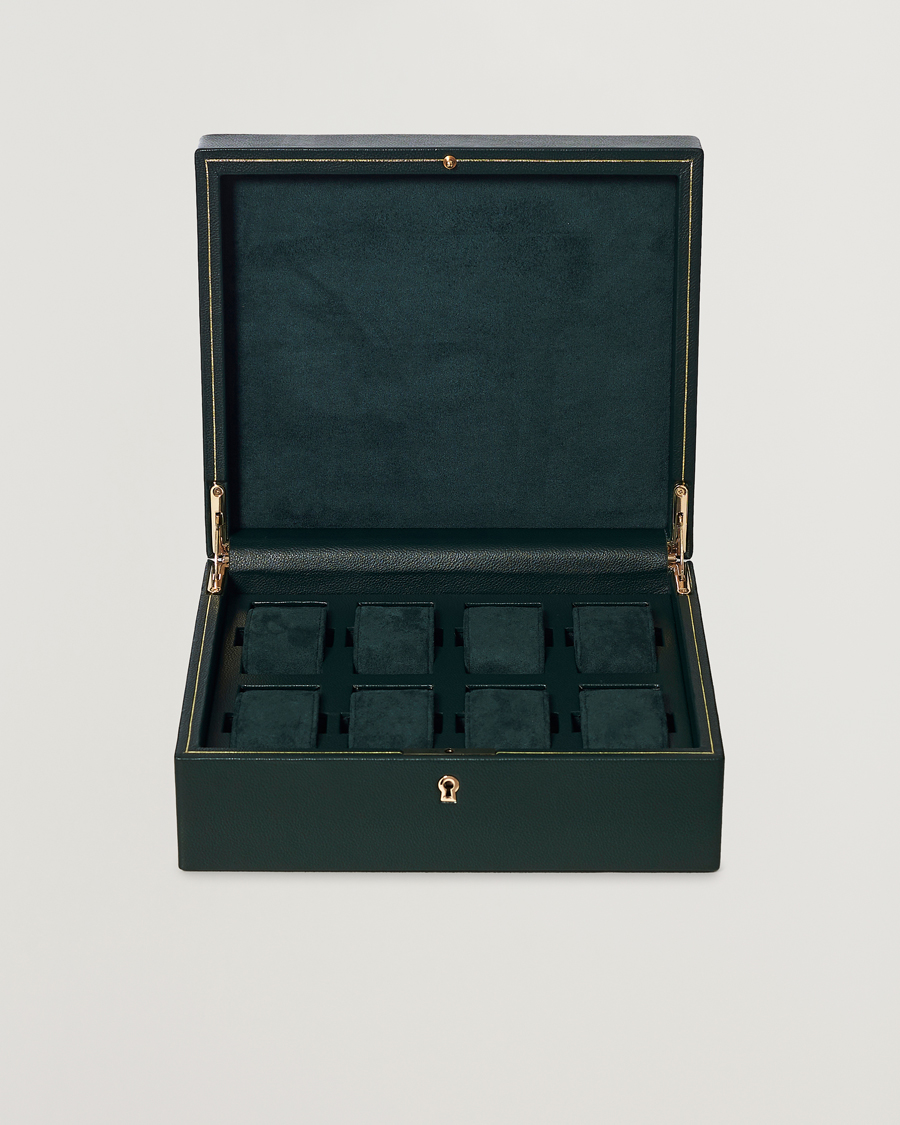 Men | Watch & Jewellery Boxes | WOLF | British Racing Green 8 Piece Watch Box