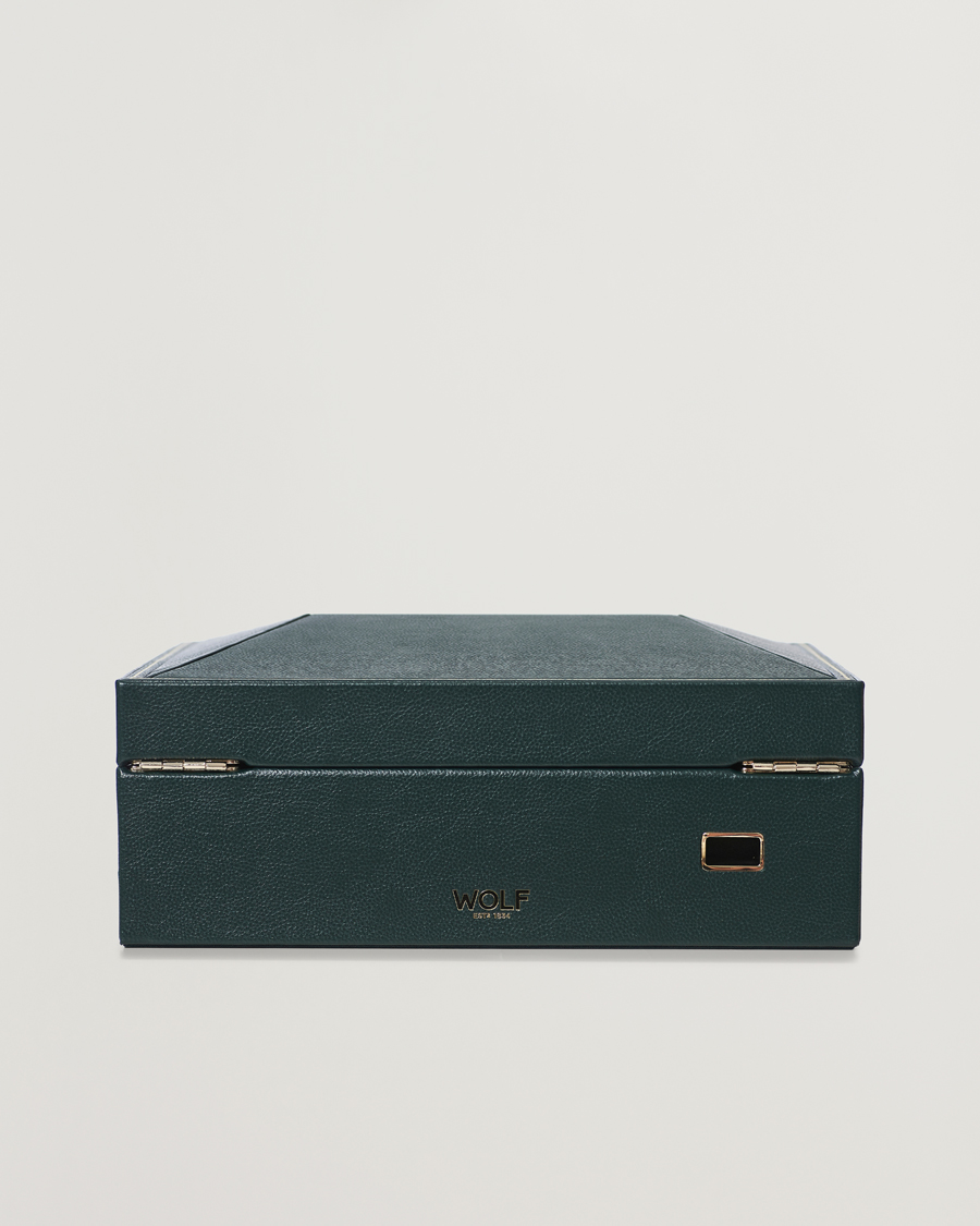 Men | Watch & Jewellery Boxes | WOLF | British Racing Green 8 Piece Watch Box
