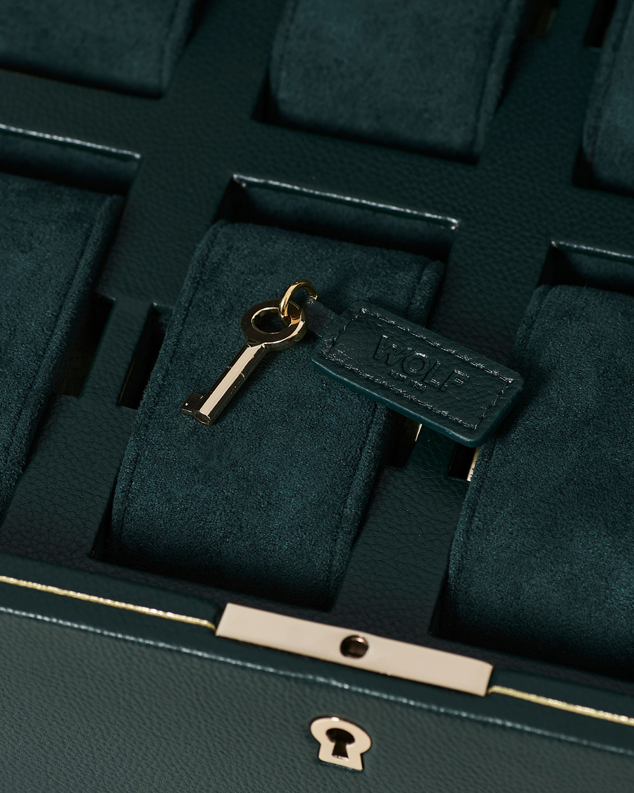 Men | Watch & Jewellery Boxes | WOLF | British Racing Green 8 Piece Watch Box