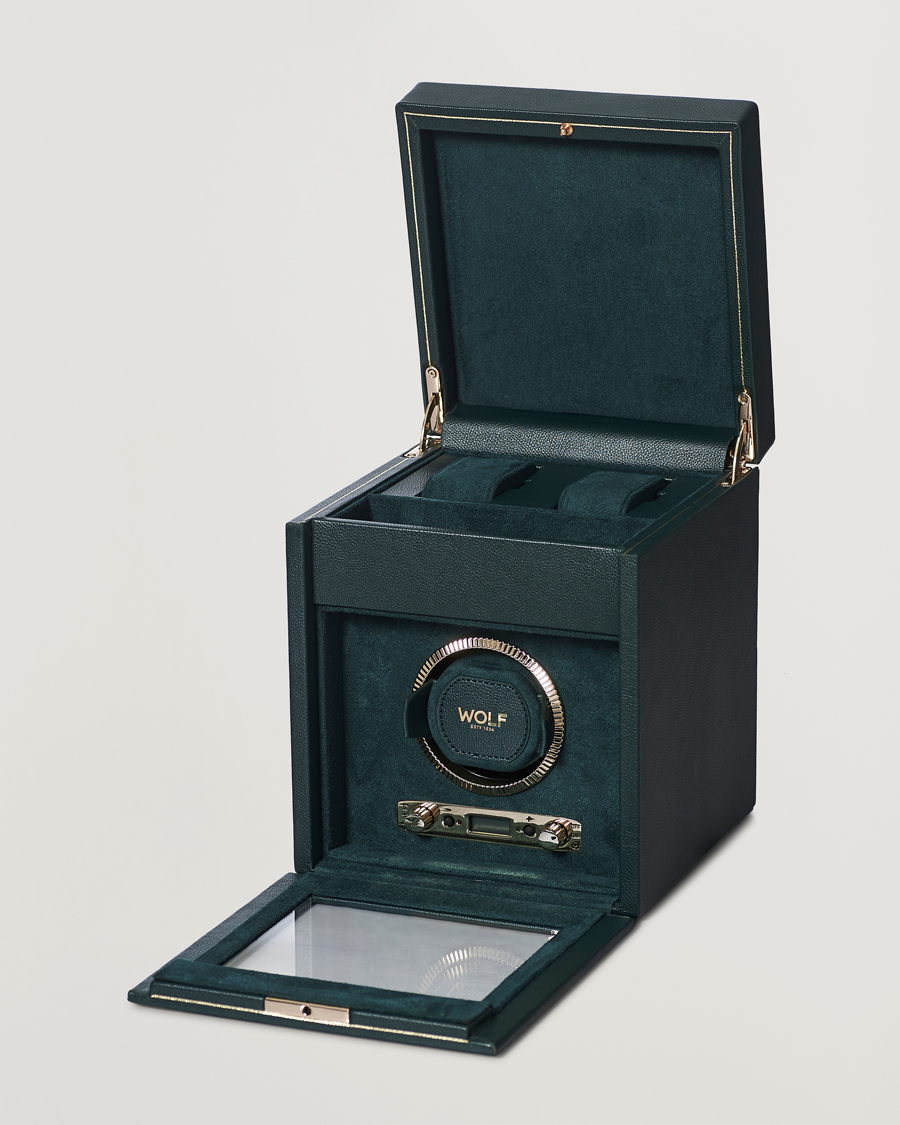 Men | Watch & Jewellery Boxes | WOLF | British Racing Green Single Watch Winder