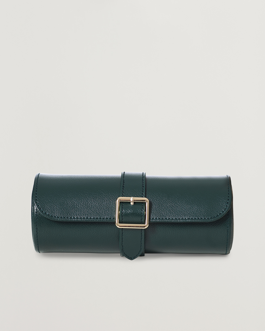 Men | Watch & Jewellery Boxes | WOLF | British Racing Green Triple Watch Roll