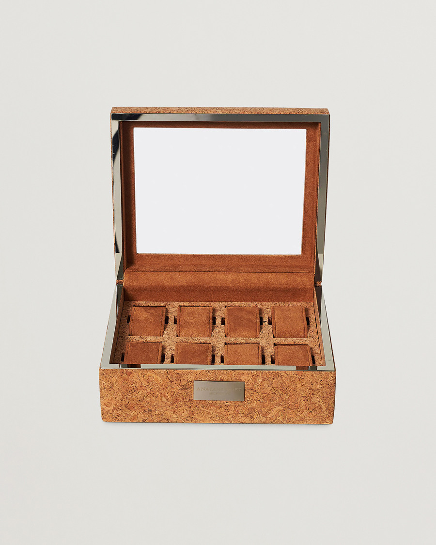 Men | Watch & Jewellery Boxes | WOLF | Analog/Shift 1976 8 Piece Watch Box Cork