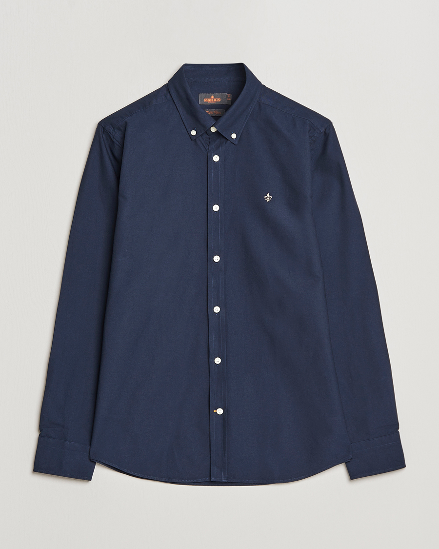 Men | Shirts | Morris | Oxford Button Down Cotton Shirt Navy
