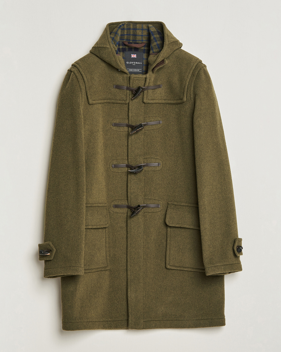 Men | Coats & Jackets | Gloverall | Morris Duffle Coat Loden Green/Check