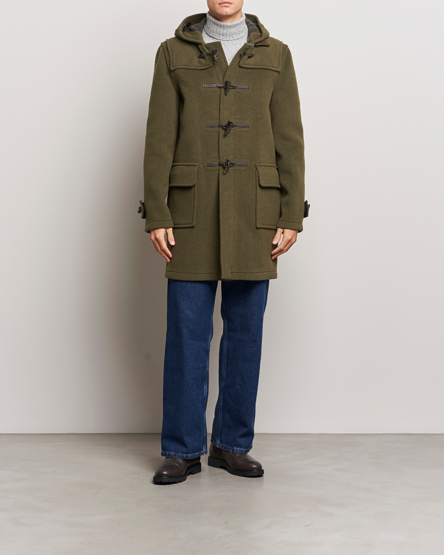 Men | Coats & Jackets | Gloverall | Morris Duffle Coat Loden Green/Check