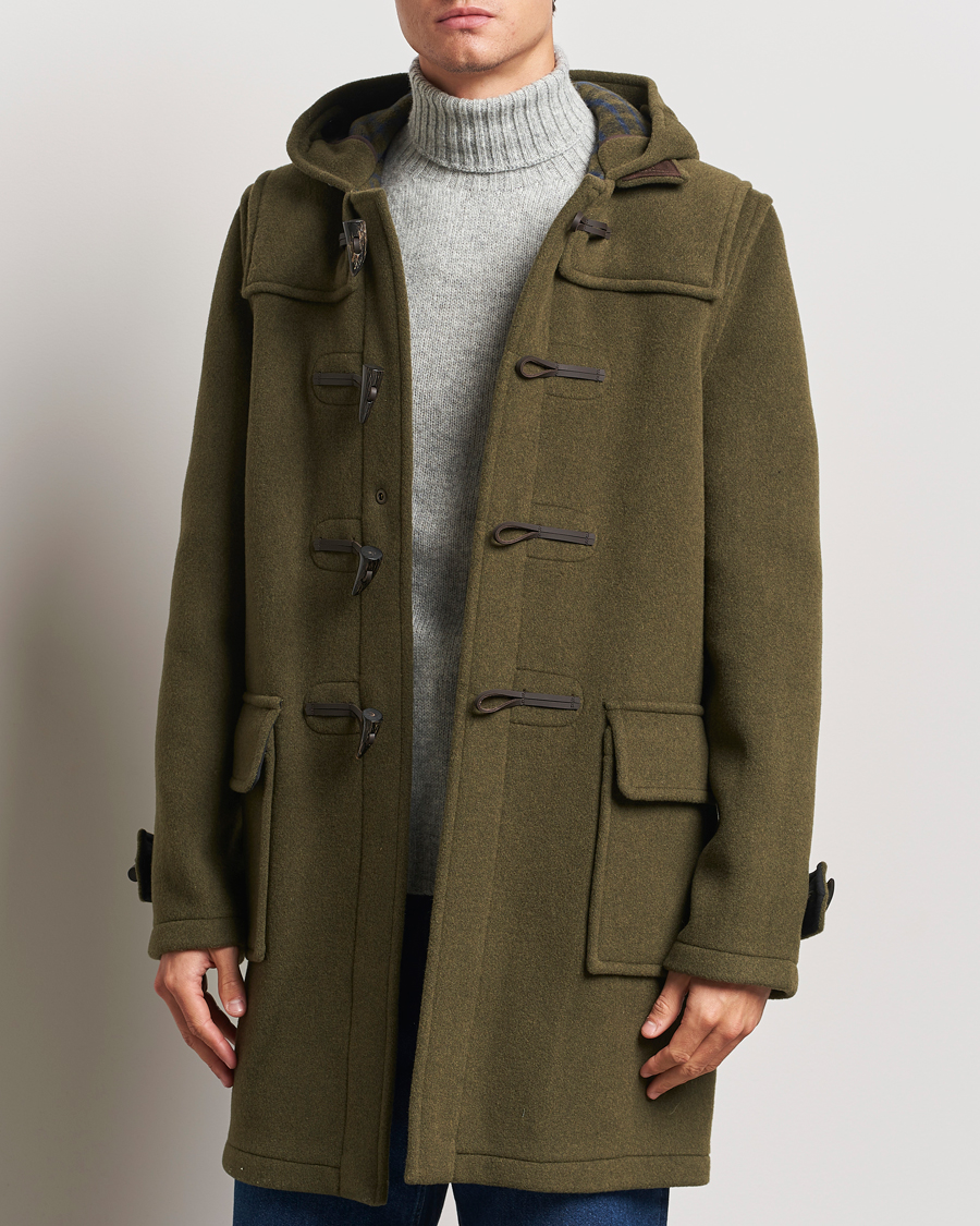 Men | Coats & Jackets | Gloverall | Morris Duffle Coat Loden Green/Check