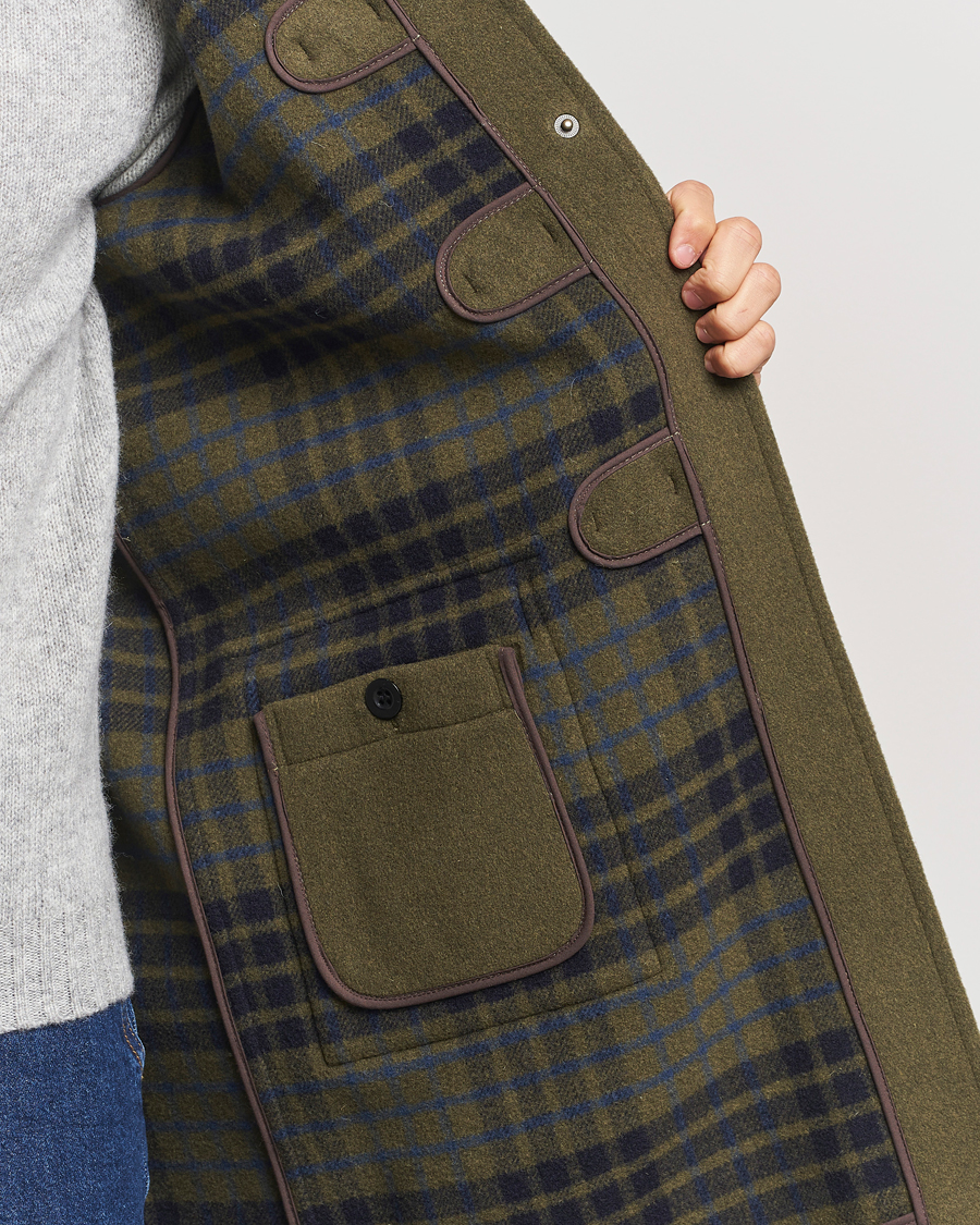 Men | Coats & Jackets | Gloverall | Morris Duffle Coat Loden Green/Check