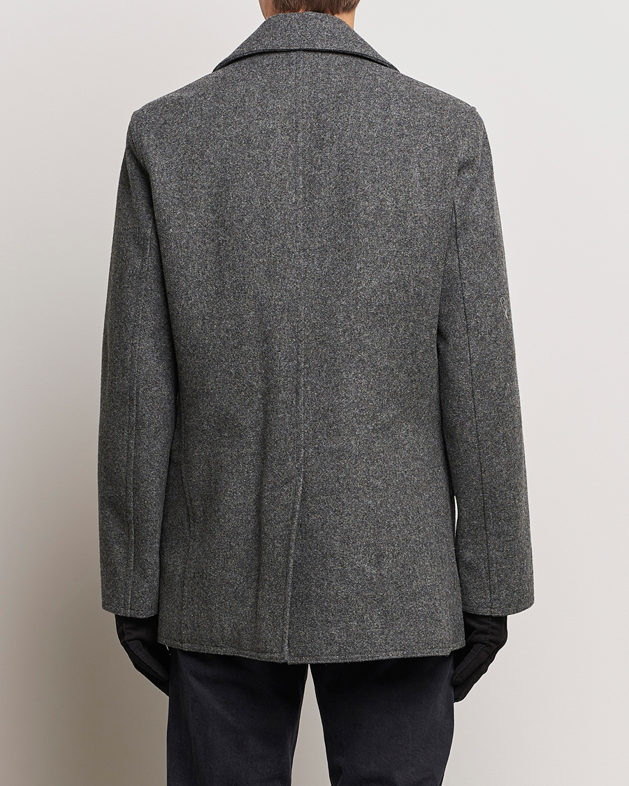 Men | Coats & Jackets | Gloverall | Churchill Reefer Peacoat Grey