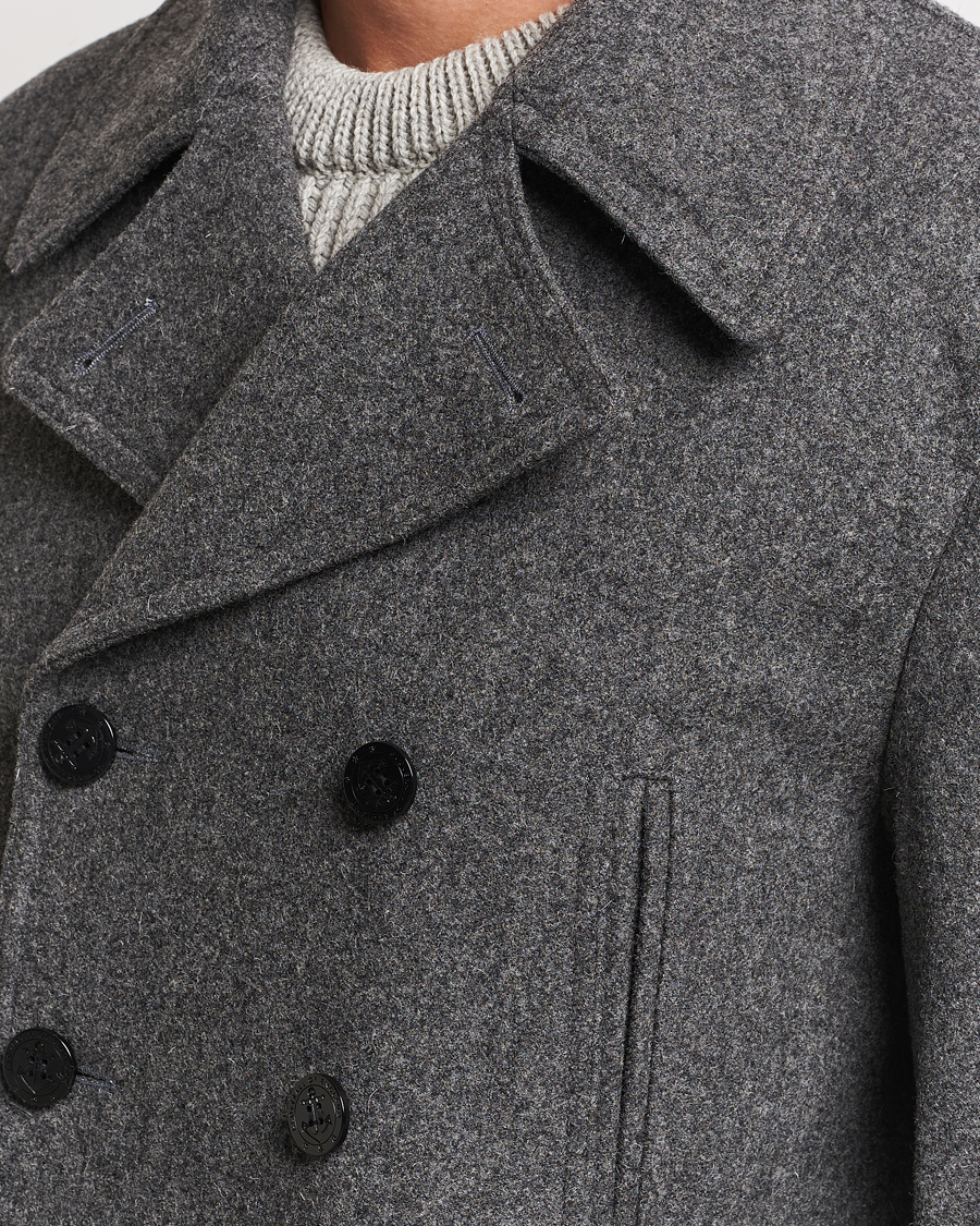 Gloverall Churchill Reefer Peacoat Grey at CareOfCarl.com